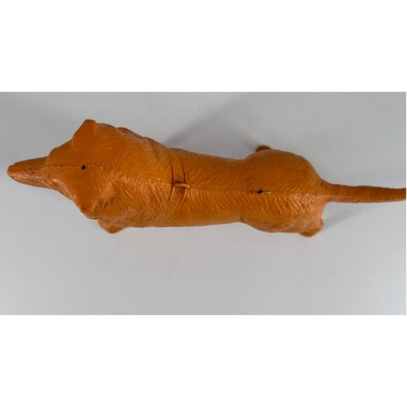 Vintage 1956 Plas-Trix Lassie Collie Dog Plastic Figure 10" Long Hollow Toy - Picture 3 of 5